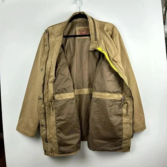 Levi’s Jacket 3X Tan  Zipped Snap Utility 4 Snap Pockets  Trucker Coat NWT - Picture 3 of 13